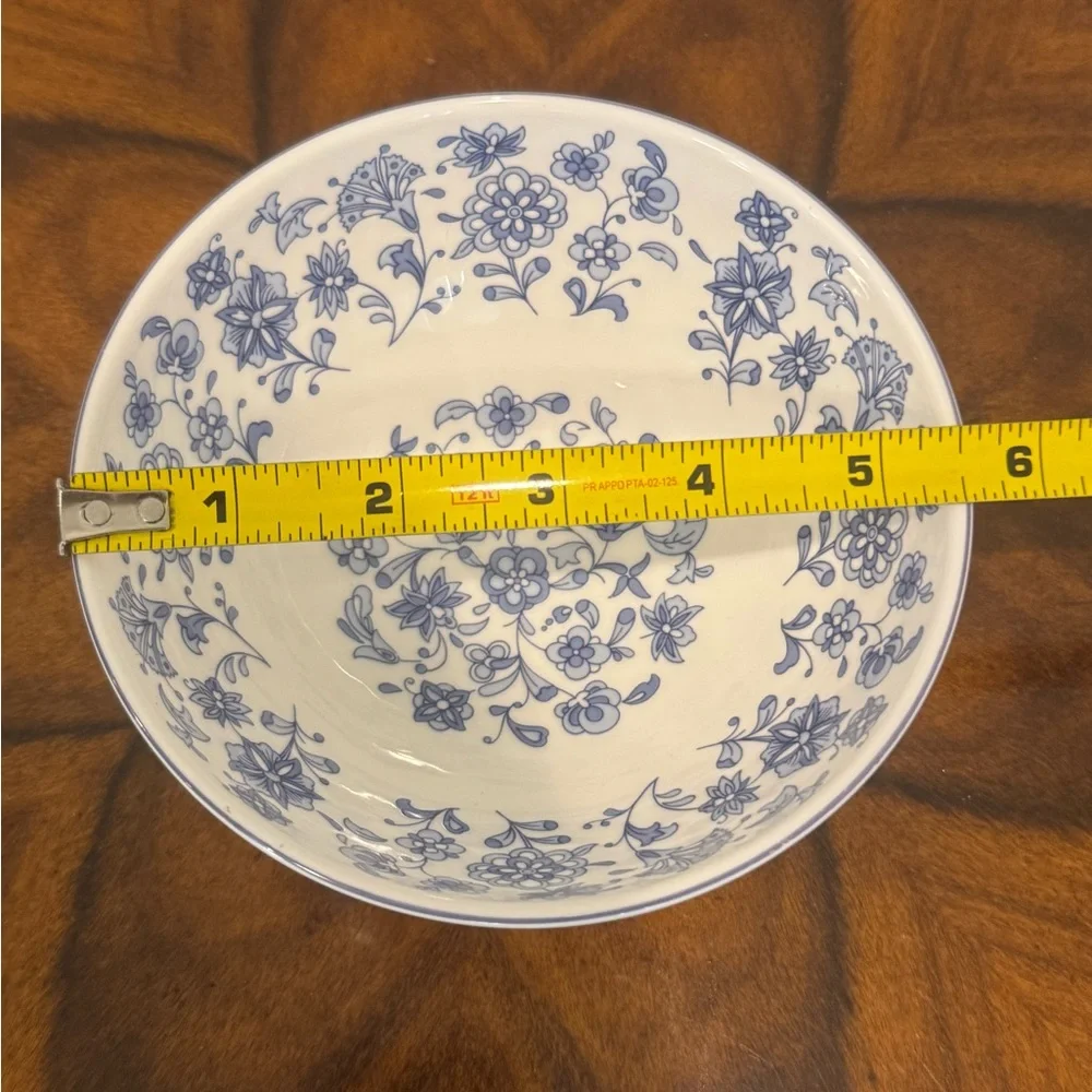 Minton Shalimar Blue and White Floral Porcelain Bowl Made In England 1974 - Picture 8 of 9